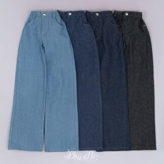 chicabi denim straight legs jeans