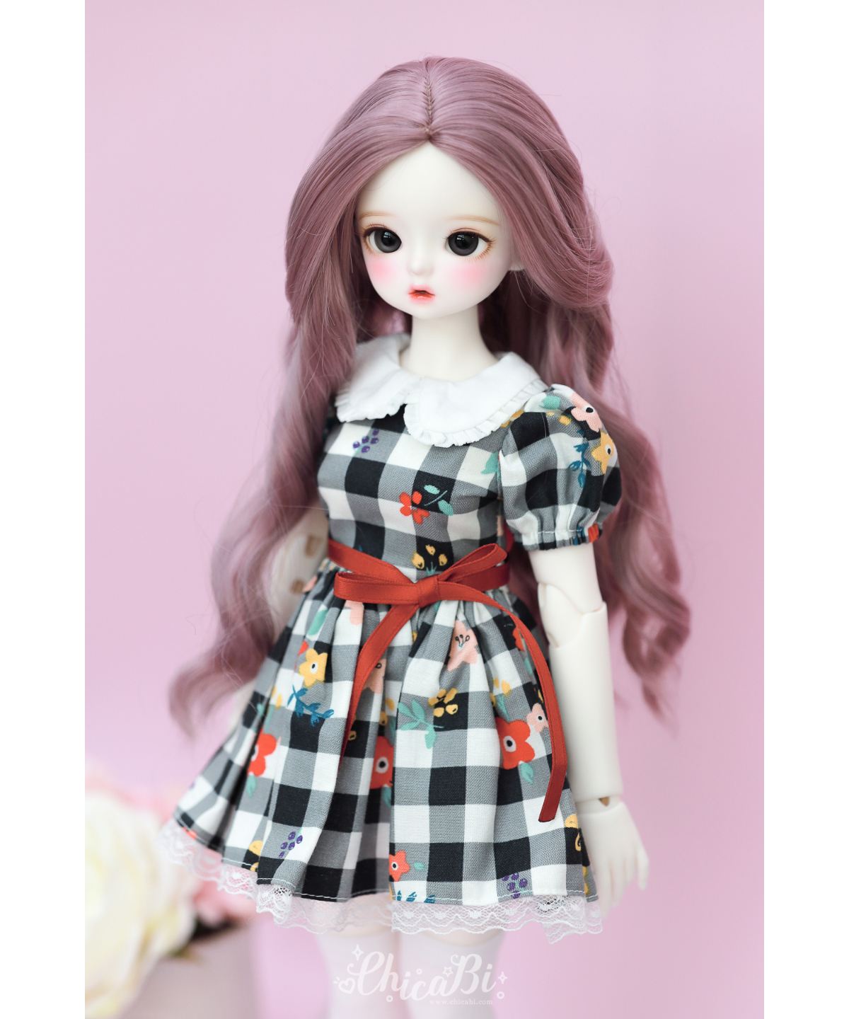 chicabi msd black check dress