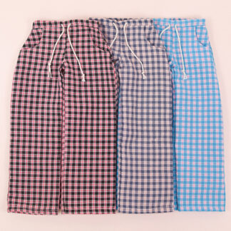 chicabi msd mono check wide pants