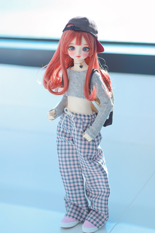 chicabi msd mono check wide pants