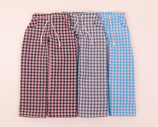 chicabi msd mono check wide pants