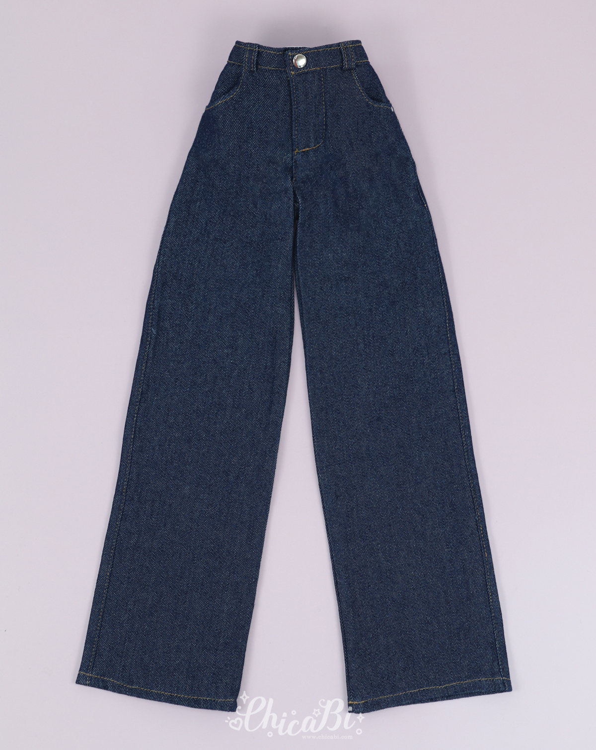 chicabi denim straight legs jeans