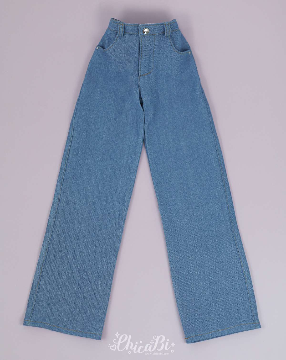 chicabi denim straight legs jeans