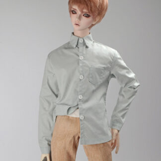 dollmore model light blue button down