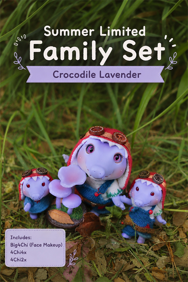 pipos summer limited family set crocodile frog