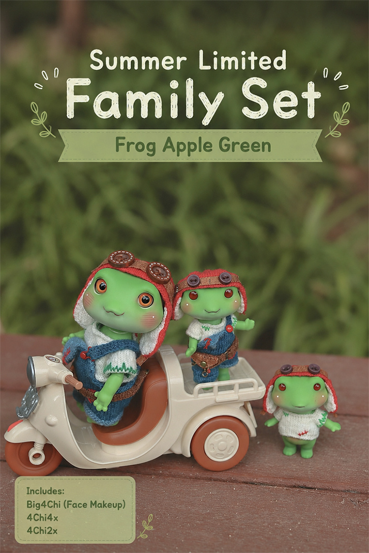 pipos summer limited family set crocodile frog