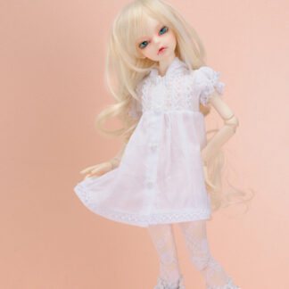 dollmore white lace hood blouse